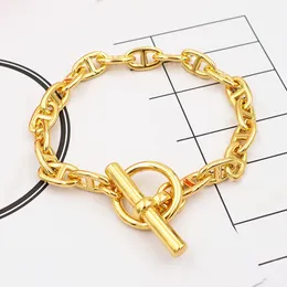 Chaine d Ancre Bracelet H for woman designer couple Gold plated 18K T0P highest counter Advanced Materials brand designer fashion luxury anniversary gift 016