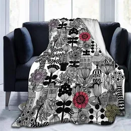 Blankets Throw Blanket Flannel Super Soft Fleece Bedspread Home Decor All Season For Bed Couch Living Room Marimekko PieceBlankets286x