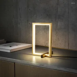 Vases Brass Table Lamp Entic Switch Control Rectangular Metal Luxury LED Silicone White OEM AC 90 Modern Copper 80 Reading Room 40000