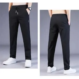 Men's Pants Summer Men's Casual Pants Ice Silk Thin Sports Pants Men's Elastic Straight Trousers Breathable Quick-drying Pants Drop 230425