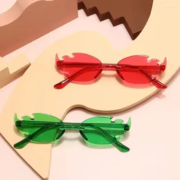 نظارة شمسية لا حدود لها ، شكل لهب اللهب ، مصمم العلامة التجارية حلوى اللون