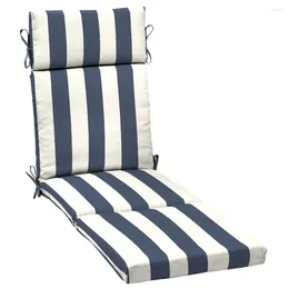 Kudde Mainstays 72 "X 21" Navy Blue Stripe Rectangle Chaise Lounge 1 Piece