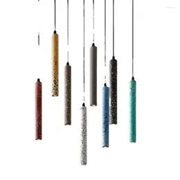 Подвесные лампы современный ресторан светодиодный люстра творческий красочный бетон промышленного стиля