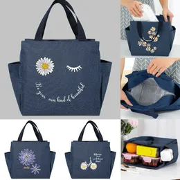 Ice Packsisothermic Bags Lunch Cooler Bag Daisy Series Print Iosuled Sucks Многофункциональные портативные школьные пикники