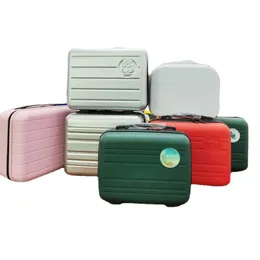 Duffel Bags Hand Luggage 1214 iInch Cosmetic Box Gift Small Mini PP Trolley Case Travel Password Storage Bag Boarding 230424