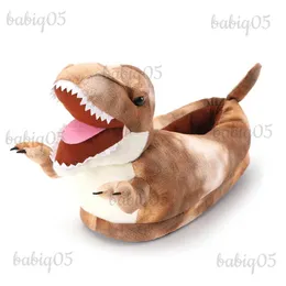 Pantofole taglia 25-44 genitore-figlio dinosauro scarpe animali creativo divertente slip on diapositive per la casa per papà mamma regalo per bambini pantofole T231125