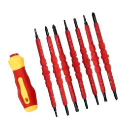 Screwdrivers Electrician Screwdriver Set 8 Piece Electrical Fully Insulated VDE Tip 230424