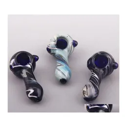 Smoking Pipes Mini Style Hand Spoon 30G Glass Dry Pipe For Bong Drop Delivery Home Garden Household Sundries Accessories Dhyp1