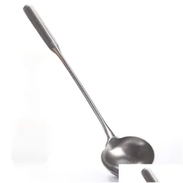 Colheres Sopa Concha Wok Spata O Cabo Mais Longo Pá Colher Resistência ao Calor À Prova de Ferrugem Integral Formando Durável Inoxidável 230302 Drop Otjib