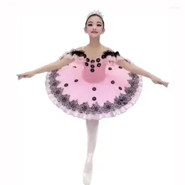 Stage Wear Meninas Ballet Tutu Saia Adulto Mulheres Desempenho Profissional Leotard Vestido Swan Lake Trajes Panqueca Roupas