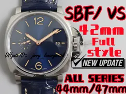 SBF / vs Luxury Men's Watch PAM927、42mmすべてのシリーズすべてのスタイル、排他的なP90ムーブメント、44、47mm他のモデル、316Lファインスチールがあります