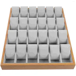 Caixas de relógio 24 caixas de suporte de slots para caixa de joias de exibição masculina