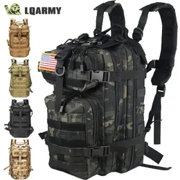 Sacos ao ar livre LQARMY 35L Militar Tático Mochila Exército Molle Assalto Mochila Homens Mulheres Mochilas Viagem Camping Caça Caminhadas Mochila 231124