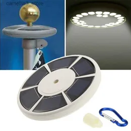 Lampade da giardino 26 LED alimentato a bandiera asta luce solare pennone luce super luminosa esterna pennone lampada impermeabile regolabile luci da campeggio Q231125