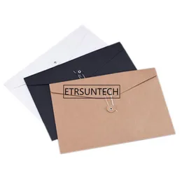 Arquivo Supplies Brown Kraft Paper A5/A4 Document Holder Arquivo Saco de bolso envelope com bloqueio de cordas Bolsa de suprimentos de escritório LX2124 DHISM