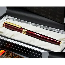 Fountain Pens Wholesale Luxury Picasso Brand 902 Wine Red and Black Classic Pen مع Golden Relief Cap 22k Nib Office School S DH2RU
