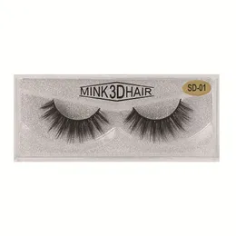 Toppkvalitet 3D Mink Lash Tjock Real Mink Hair False Eyelashes Natural For Beauty Makeup Extension falska ögonfransar 50 par