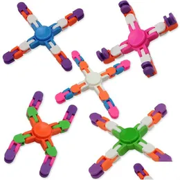 Giocattolo di decompressione Tracce stravaganti Spinner Snap and Click Fidget Gioco Finger Sensory Toys Snake Puzzles For Teen Kid Adt Relief Party Fill Dhvih