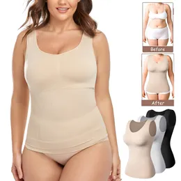 Women's Shapers Plus Size Bra Tank Top Faja Women Tummy Compression BodyShaper Removable Shaper Underwear Slimming Vest Corset COMFREE Shapewear 230425