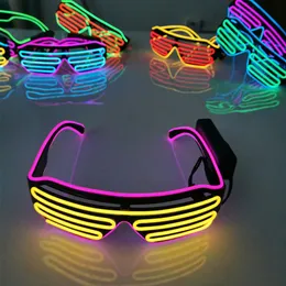 لوازم الحفلات الاحتفالية الأخرى ، أدت نظارات متوهجة إلى Gafas Luminous Bril Neon Glow Glow Glow Glow Glow Flashing Light Glass لأزياء الدعامة 231124
