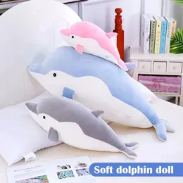 Plush Dolls Dolphin Toys Lovely Stuffed Soft Animal Pillow for Children Girls Sofa Sleeping Cushion Gift 231124