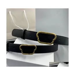 Belts Women Genuine Leather Belt Mens Designer Fashion Men Womens Gold Buckle Classic Cowskin B Waistband Cintura Ceinture Drop Deli Dhqvi