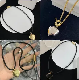 Klassisk mode kvinnokedja halsband hjärta b brev hänge 18K guld män halsband alla hjärtans dag födelsedagspresent designer smycken hbbn2 —001