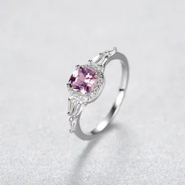 S925 anello argento sterling morganite anello principessa di lusso lucido aaa zircone anello europe