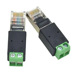 Conectores Plugues Soquetes Atacado Rj45 Conector de Rede Masculino 8P8C Modar Plug para Rs485 Terminais de Parafuso Adaptador Drop Delivery Office S Dhfwm