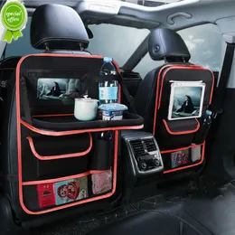Universal Car Seats Organizer with Tray Tablet Holder Multi-Pocket Storage Automobiles Interior Stowing Tidying Car Accessories