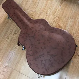 Gitarr hård låda, 41 tum D-formad brun trumyta