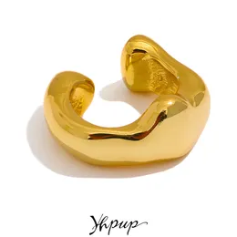 Ear Cuff Yhpup 1PC Minimalist Geometric Ear Cartilage INS Jewelry S925 Sterling Silver Cuff Clipon Earrings Fashion Charm Metal Women 230425