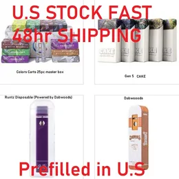 Prefilled DABWOODS U.S cake bar Torch Dabwoods Runtz Cart Disposable E-cigarette Filled Thick Oil Dab Pen Wax Vaporizer one gram Carts high Quailty Ships from USA