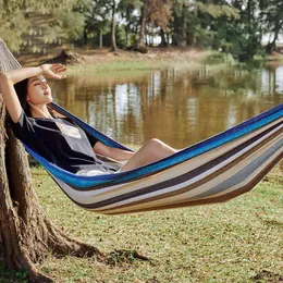 Camp Furniture Outdoor Hammock Swing Thickened Anti-Flip Garden Camping Hanging Tree Rope Double Indoor Home Portable Light Folding Hammocks