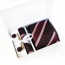 All-Match Men's Tie Spot Present Box 6-Piece Set Team Slitte Business Formal Wear Wedding Tie Factory Wholesale
