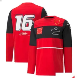 Vestuário Novos camisetas masculinas Motocicleta Verão F1 Racing Suit Camiseta Camisa Forma 1 Team Driver Macacões masculinos de manga comprida podem ser personalizados Drop Deliv