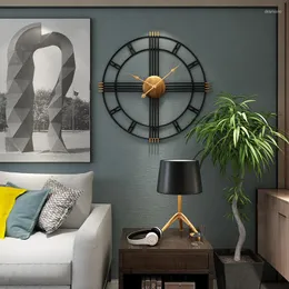 Väggklockor nordisk tyst klocka 50 cm metall stor modern design minimalistisk vardagsrum reloj Pared Home Decor LL50WC