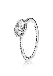 1Real 925 Srebrny pierścionek z srebrnym cz z oryginalnym zestawem pudełka dopasowana do stylu bustrońki zaręczynowe dla kobiet Girl19035623797
