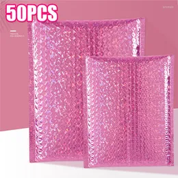 Storage Bags 50PCS Laser Padded Envelopes Bubble Bag Courier Packaging Pouch Self-Adhering Multipurpose Postal Mailers