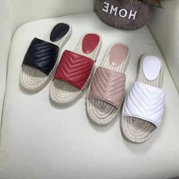 Gestreifte flache Espadrille-Sandalen aus Leder für Damen – Modischer, rutschfester Slipper mit zweifarbigem Canvas, perfekt für den Sommer im Freien, Strand und Freizeit – NO30