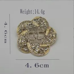 20 -stylowa marka Wysokiej jakości broszki InLay Kryształowe luksusowy projektant podwójny literowy garnitur broszek geometryczny broszka dla mężczyzn dla mężczyzn biżuteria ślubna biżuteria