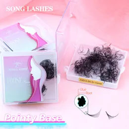 Ferramentas de maquiagem Song Lashes Base pontudos Fãs pré -fabricados solto Médio Haste Sharp Fin Promade Volume Extensions de Cília 230425