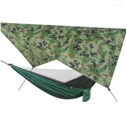 Campingmöbel 290 x 140 cm Zwei-Personen-Camping-Hängematte mit Moskitonetz, Markisenplane, regenfest, Sonnenschutzzelt