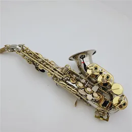 Hot Selling Margewate Soprano Saxophone BB SC-9937 Silvering mässing Musikinstrument med munstycke gratis frakt