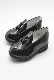 Boys Dress Shoes Black Faux Leather Slip On Tassel Boy Loafers Wedding Party Kids Formal Shoe Classic Footwear 2207203739162
