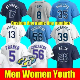 2023 S-XXXL 39 Kevin Kiermaier koszulka 12 Wade Boggs Yandy Diaz 5 Wander Franco Tampa Bay Randy Arozarena Ray Charlie Morton Joey Wendle Tyler Glasnow Baseball Jerseys