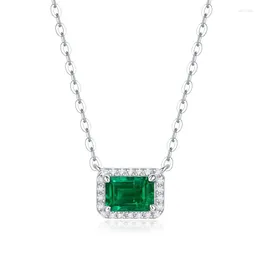 Chains WINWOS14K Platinum Plated 925 Sterling Silver Emerald Momulberry Sparkling Necklace Pendant 1 Diamond Women's Jew