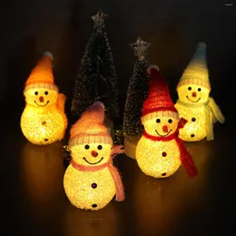 Decorative Flowers Night Light For Kids Bedroom Led Glowing Ornaments Decor Christmas Holiday Party Winter Snowman Home Doll