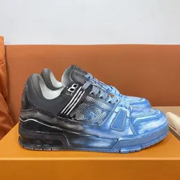 Tasarımcı Moda Eğitmeni Sneaker Intage Sıradan Ayakkabılar Virgils Timsah-Dökülmüş Siyah Gri Kahverengi Beyaz Yeşil Buzağı Deri Fransız Ablohs Erkek Ayakkabı Mtynbv00002