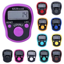 LED Mini Digital Digital Golf de Golf de Golf Counter Counter Handheld Ring Hand Digits Re-Settable Display Tasbeeh Counters Presente Muçulmano HW0006